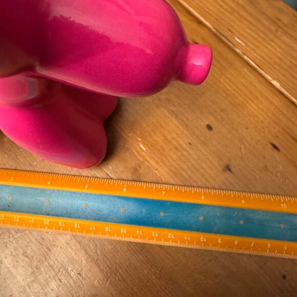 Balloon Dog Pink  Ceramic Figurine 7.5" Hx7" L Decorative Decor Statue Pop Art - Picture 8 of 8